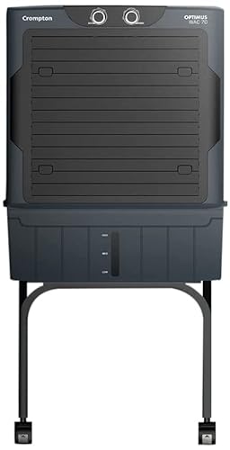 Crompton Window Air Cooler- 70L; Everlast Pump, 4-Way Air Deflection and High Density Honeycomb pads; Grey