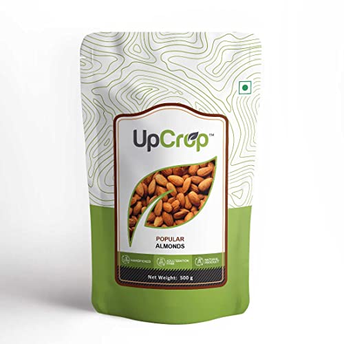 Upcrop Popular Almonds – 500g I Badam I Handpicked, Natural Almonds for Nutritious Delights