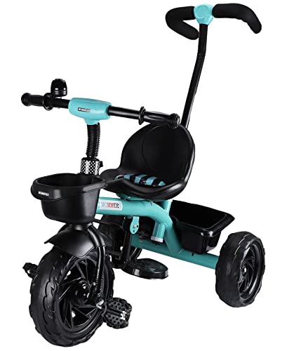 Mommers MacToy for Kids|Baby Trikes|Tricycle with Parental Push Handle|Boys|Girls|Age_Group 2 to 5 Years MM_7001 (Sea Green)