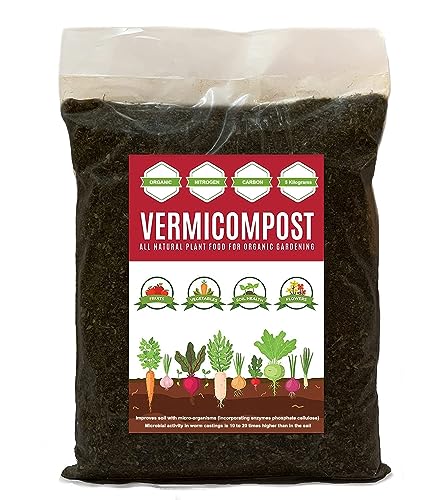 Amazon Brand Nalla Organic Pure Vermicompost Manure Fertilizer 200 Grams for Plants – Organic & Natural Growth Boosters – Complete Plant Food – Indoor & Outdoor Plants – 100% Natural, Export Quality
