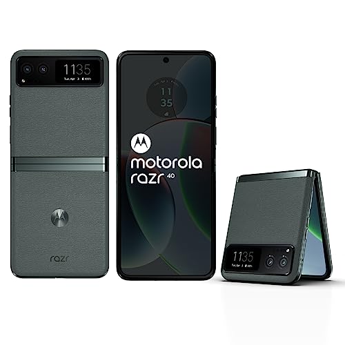 Motorola razr 40 (Sage Green, 8GB RAM, 256GB Storage) | External AMOLED Display | 6.9″ AMOLED 144Hz Display | 64MP Main Camera | Android 13