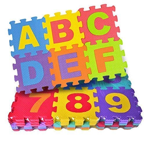 Fitness Mantra® Alphabets;Numbers Puzzle Mat for 3+ Years, 36 Piece, Multicolour