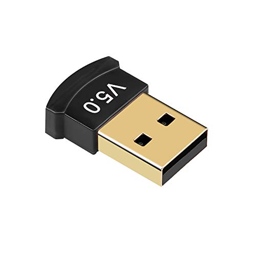 Gizga Essentials USB Bluetooth Adapter for PC, 5.0 Bluetooth Dongle Receiver Support Windows 11/10/8.1/8/7 for Desktop, Laptop, Mouse, Keyboard, Printers, Headsets, Speakers, PS4/ Xbox Controllers