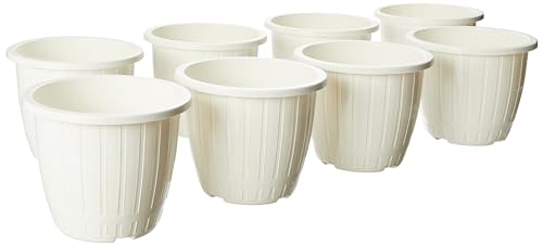 GTB Duro Pot 8 INCH Planter GAMLA Flower Pot White (8)