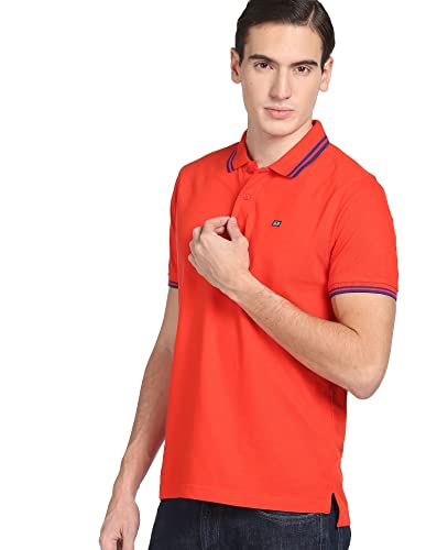 Arrow Sports Medium Red Solid Polo T-Shirt (ASAEOTS3831_S)