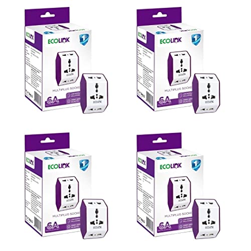 EcoLink Multiplug Socket 6A || Pack of 4