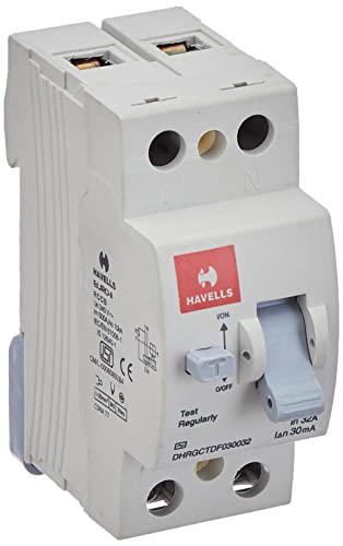 Havells DHRGCTDF100063 RCCB ‘AC’ Type DP PVC Plastic Base Model (White)