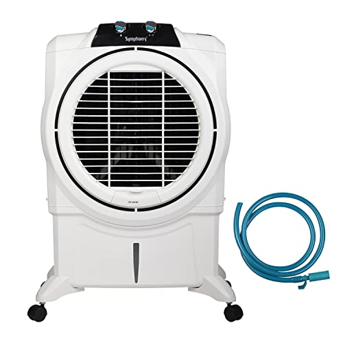 Symphony Sumo 75 XL Desert Air Cooler for Home with Honeycomb Pads, Powerful +Air Fan, i-Pure Console and Low Power Consumption (75L, White)