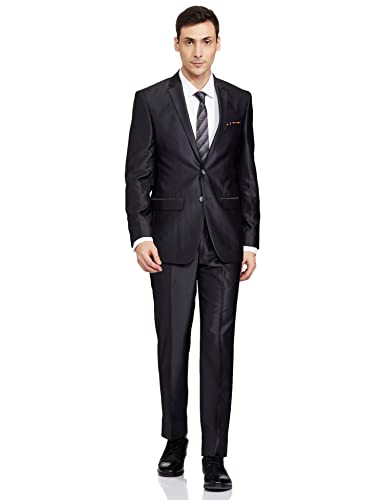 PARK AVENUE Rayon Blend Men’s Full Sleeve Regular FIT Black Formal Suit (PMDL03405-K6 96)