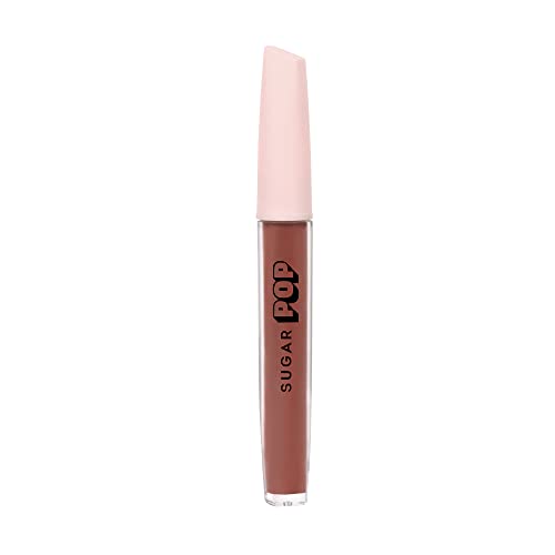 SUGAR POP High Shine Lip Gloss, Glossy Finish – 03 Maple (Nude Brown) Lip Plumping Gloss For Soft & Dewy Lips Enriched With Vitamin E, Jojoba Oil & Shea Butter, Richly Pigmented & Long Lasting, 3.5ml