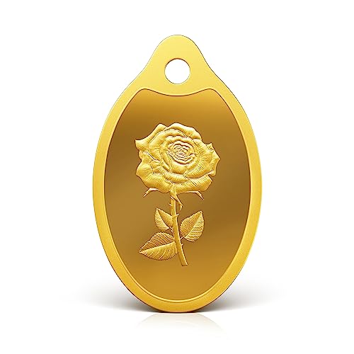 MMTC-PAMP 24k (999.9) Rose 2 gm Yellow Gold Pendant