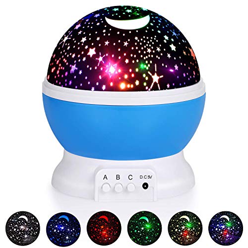 NIYAMAX Star Master Projector with USB Wire Colorful Romantic LED Star Master Sky Night Projector Bed Light Lamp (Assorted Color, Plastic, Pack of 1)…
