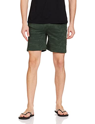 Integriti, Men’s,Lounge Wear,Pure Cotton,Regular Fit,Printed,Knitted Shorts (INT-SH-7003-CT_Grey Melange_Small)