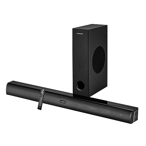Blaupunkt Newly Launched SBW120 2.1 Soundbar with Subwoofeer I 120W RMS I HDMI-ARC I Optical I Bluetooth I AUX I USB I Remote Control with Equalizer