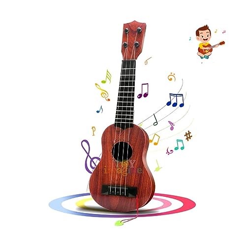 Toy Imagine Guitar Toy for Kids 4-String Acoustic Music Learning Toys,Musical Instrument Educational Toy Guitar for Beginner Musical Sound Toys Best Gift for Kids(Disclaimer:Product Color May Vary)