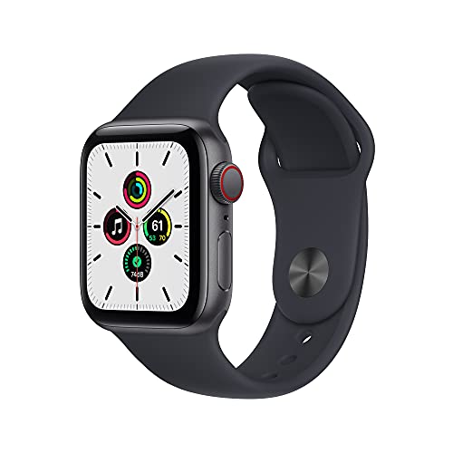 Apple Watch SE (GPS + Cellular, 40mm) – Space Grey Aluminium Case with Midnight Sport Band – Regular