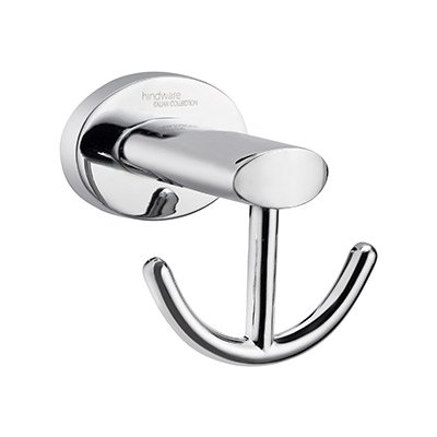 Hindware F450026CP Brass Nebula Robe Hook (Silver)