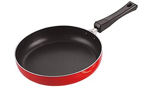 Nirlon Non-Stick Fry Pan, LPG Stove Compatible, Bakelite Handle, Virgin Grade Aluminium, PFOA Free, 20cm(26mm_Classic_FP10)