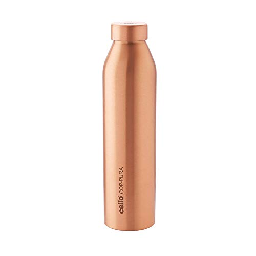 Cello Cop-Pura Moksha Copper Water Bottle, 1000ml, 1 Piece, Copper