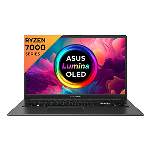 ASUS Vivobook Go 15 OLED (2023), AMD Ryzen 5 7520U, 15.6″ (39.62 cms) FHD OLED, Thin and Light Laptop (16GB/512GB SSD/Windows 11/Office 2021/Backlit KB/Black/1.63 kg), E1504FA-LK545WS