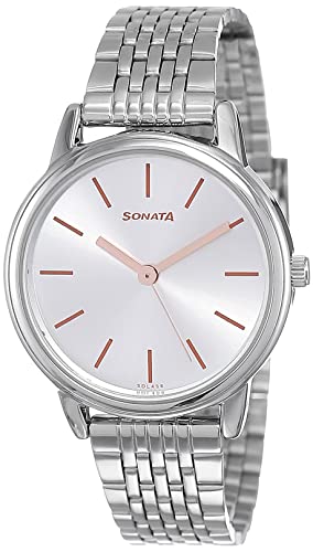 Sonata Silver Dial Analog watch for Women-8170SM02