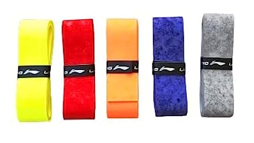 Li-Ning GP 25 Supergrip Velvet Touch Badminton Racquet Over Grip (Pack of 5) (Multicolour)