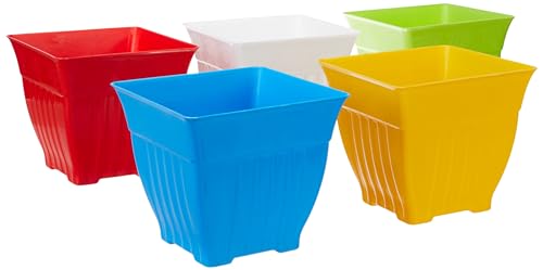 GTB 9 INCH SIMORITA Flower Pot Plant Container 9 INCH Multicolor (5)