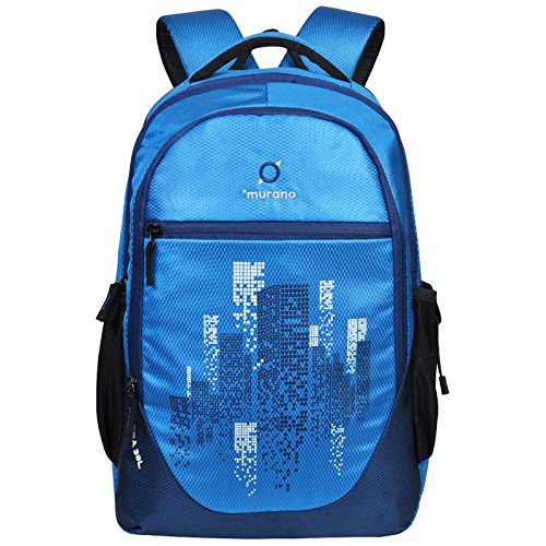 Murano Era 30 LTR Casual Backpack with 3 Compartment and Polyester Water Resistance Backpack for Men and Women- Royal Blue