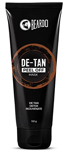 Beardo De-tan Peel-off Face Mask for Men, Extra Coffee to Remove Tan & Cleanse Deeply, Defeat Blackheads & Whiteheads, Face Mask for Glowing Skin,100g