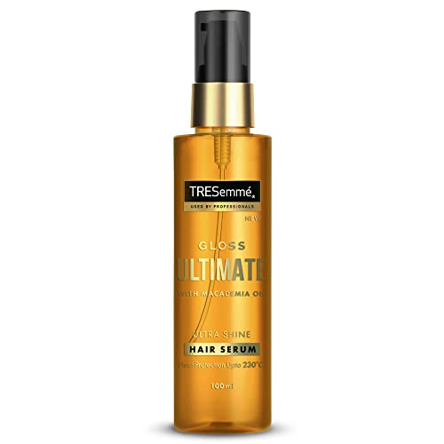 TRESemmé Gloss Ultimate Ultra Shine Hair Serum 100ml with Macadamia Oil & Vitamin E, for Super shiny Finish