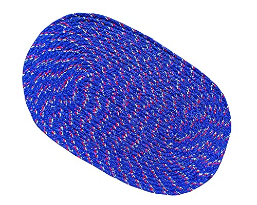 Status Cotton Oval Shape Place Mat for Porch/Kitchen/Bathroom/Laundry Room 30×45 cm Multi-Color (1)