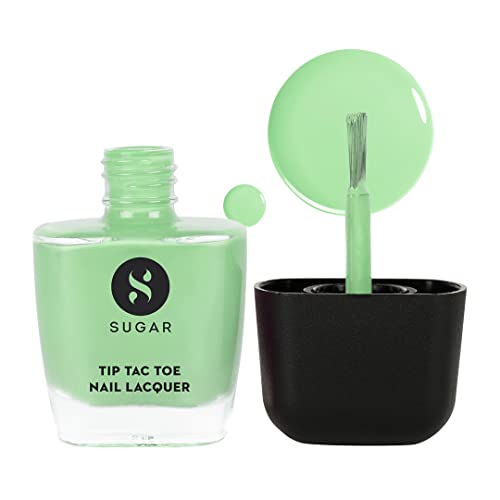 SUGAR Cosmetics Tip Tac Toe Nail Lacquer Classic | Long-lasting, 100% Chip-resistant, Glossy Finish – 07 Mint Money