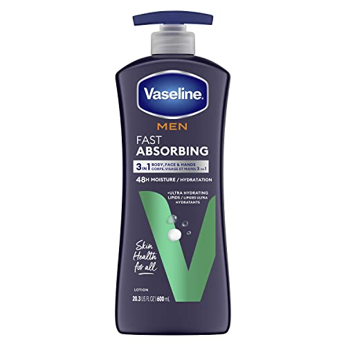 Vaseline Men Body and Face Lotion , 20.3 Ounce Bottle