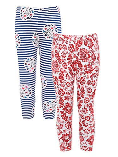 Naughty Ninos Girl’s Cotton Leggings (Pack of 2) (NN02456LGG_Multi2_2-4 Years)