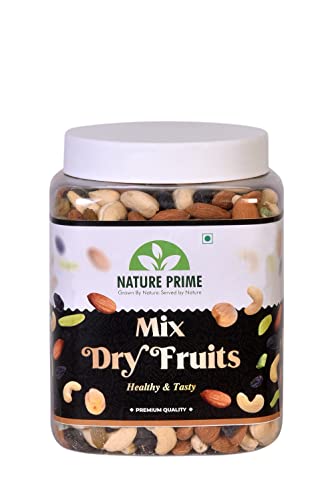 Nature Prime Premium Mix Dry Fruits and Nuts with Almonds| Cashew| Kishmish | Apricot | Black Raisins | kiwi | Dry Fruits, Seeds & Nuts – 900 gm
