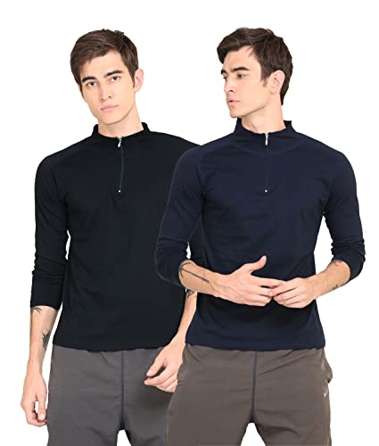 Ap’pulse Men’s 1/4 Zipper Hi Neck (Pack of 2)