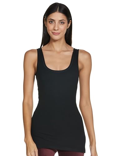 Fruit of the Loom Women’s Plain/Solid Thermal Top (FTK02-A1S1_Black_XL)