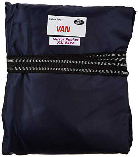 ARNV Mirror Pocket, Fabric Car Body Cover with Mirror Pockets and Tie Belt for Maruti Omni/Van(Blue and Green)