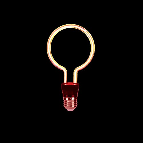 Lexton Neon Led Bulb with Holder |Circular Neon Bulb| Warm White | E27 | 4W | For Indoor Decorations, Birthdays, Room, Anniversary, Halls and Restaurants