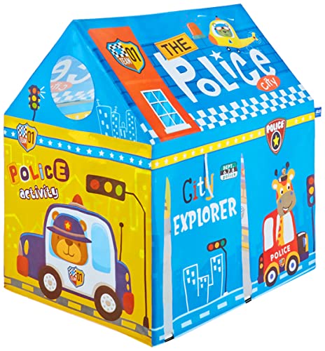 Amazon Brand – Jam & Honey Tent House Theme (Police Animals) for Kid(Multicolor)