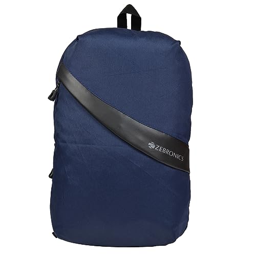 Zebronics Camp1, 14 Liters, 1 Compartment Laptop Backpacks Fit Up to 15.6-inch Laptop, Polyester Fabric, Office Use and Mini Business Travel Bags (Navy Blue)