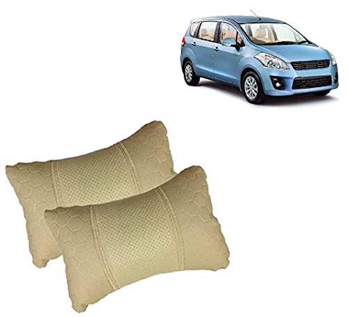 Car Neck Pillow Cushion Neck Rest Neck Comforter Football Type – Beige Colour – MARUTl SUZUKl Ertiga | Made in India