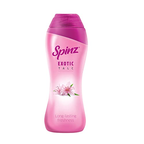 Spinz Exotic Body Talc | Soothing Fragrance of Exotic Flowers | Aromatic Fragrance for Long Lasting Freshness | Gentle Touch Talcum Powder for Women (400 gm)