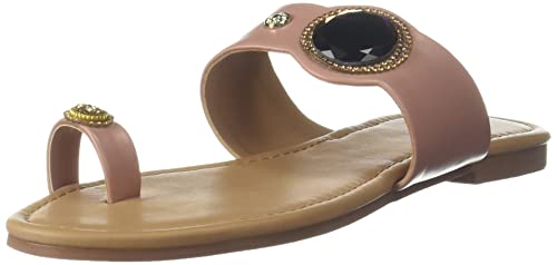 Carlton London Women’s Cll-6356 Slingback Flat Sandal, NUDE PINK, 5 UK