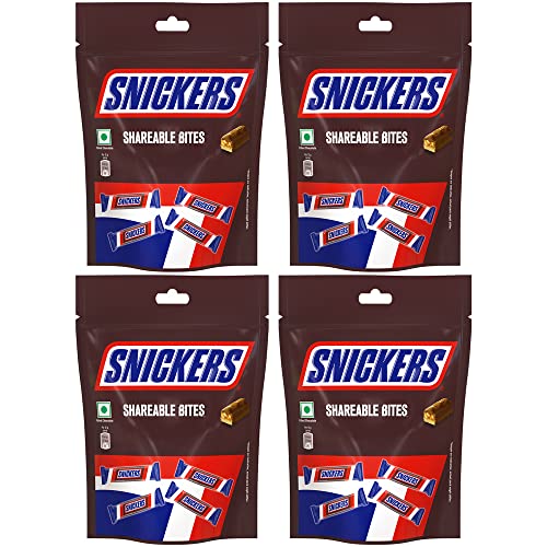 Snickers Shareable Bites Peanut Chocolate Pack – 120gm (Pack of 4)