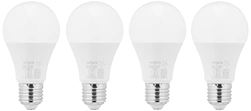 wipro Polycarbonate Garnet Base E27 9-Watt LED Bulb (Warm White) -Pack of 4