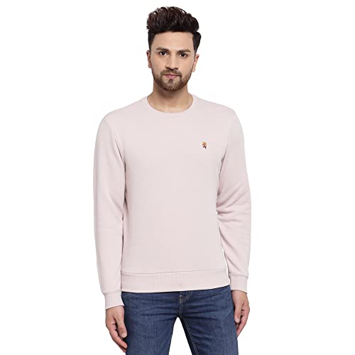 Red Tape Men’s Cotton Blend Crew Neck Sweatshirt(RWS0203-L_Pearl_L)