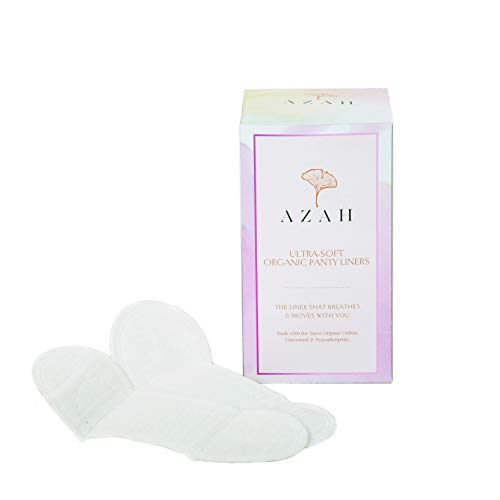 Panty Liners for Women Daily Use by AZAH (Pack of 40) Organic Cotton Pantyliners for Hygienic & Protects Underwear