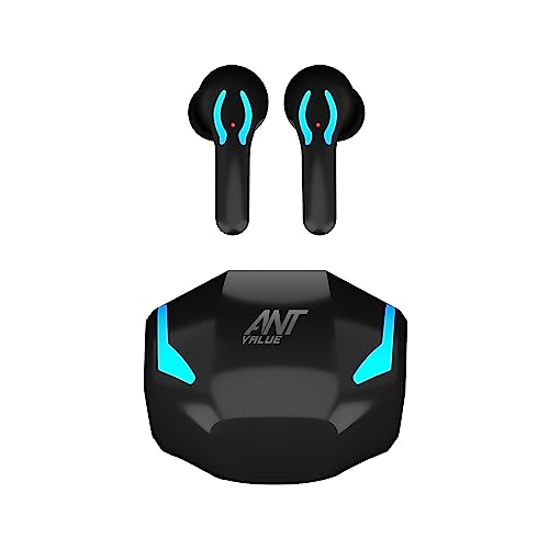 Ant Value Wave 50 TWS,Wireless Earbuds Bluetooth 5.3 Headphones with 40ms Ultra Low-Latency, Noise Reduction Comes with Upto 40 hrs Talk time, Ergonomic Design, Dual-Mode Earbuds Suitable for Gamers