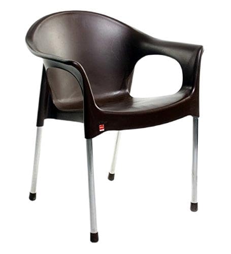 Cello Metallo Cafeteria Set of 6 Chairs (Brown)